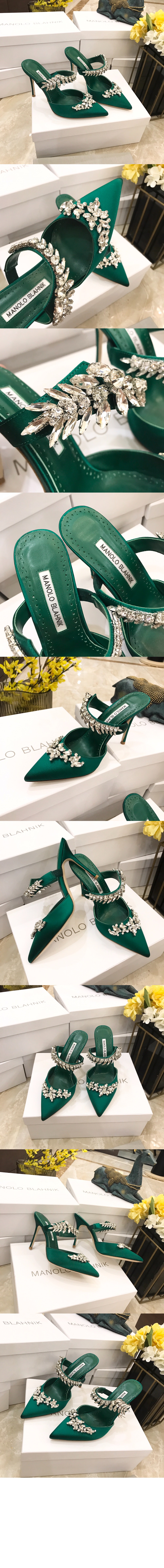 미러급레플리카사이트 | 명품레플리카 전문 쇼핑몰  | 하이퀄 - 루럼 새틴 크리스탈 뮬 &gt; 마놀로블라닉