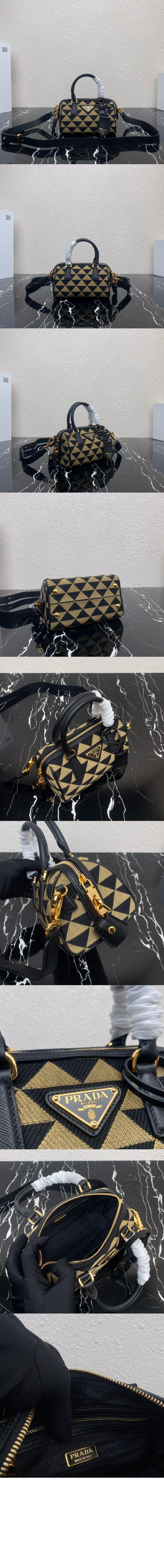 미러급레플리카사이트 | 명품레플리카 전문 쇼핑몰  | 하이퀄 - 자수 패브릭 탑 핸들백 1BB846 &gt; 프라다