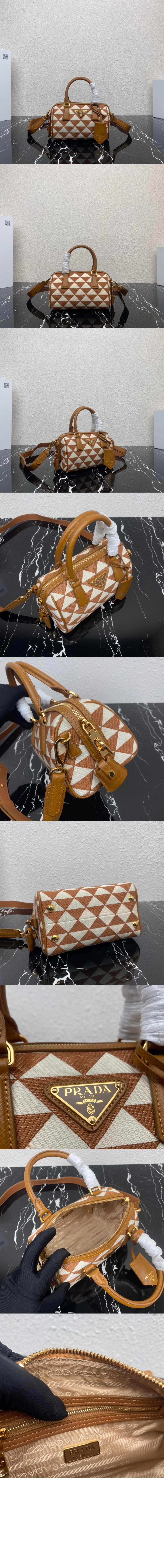 미러급레플리카사이트 | 명품레플리카 전문 쇼핑몰  | 하이퀄 - 자수 패브릭 탑 핸들백 1BB846 &gt; 프라다