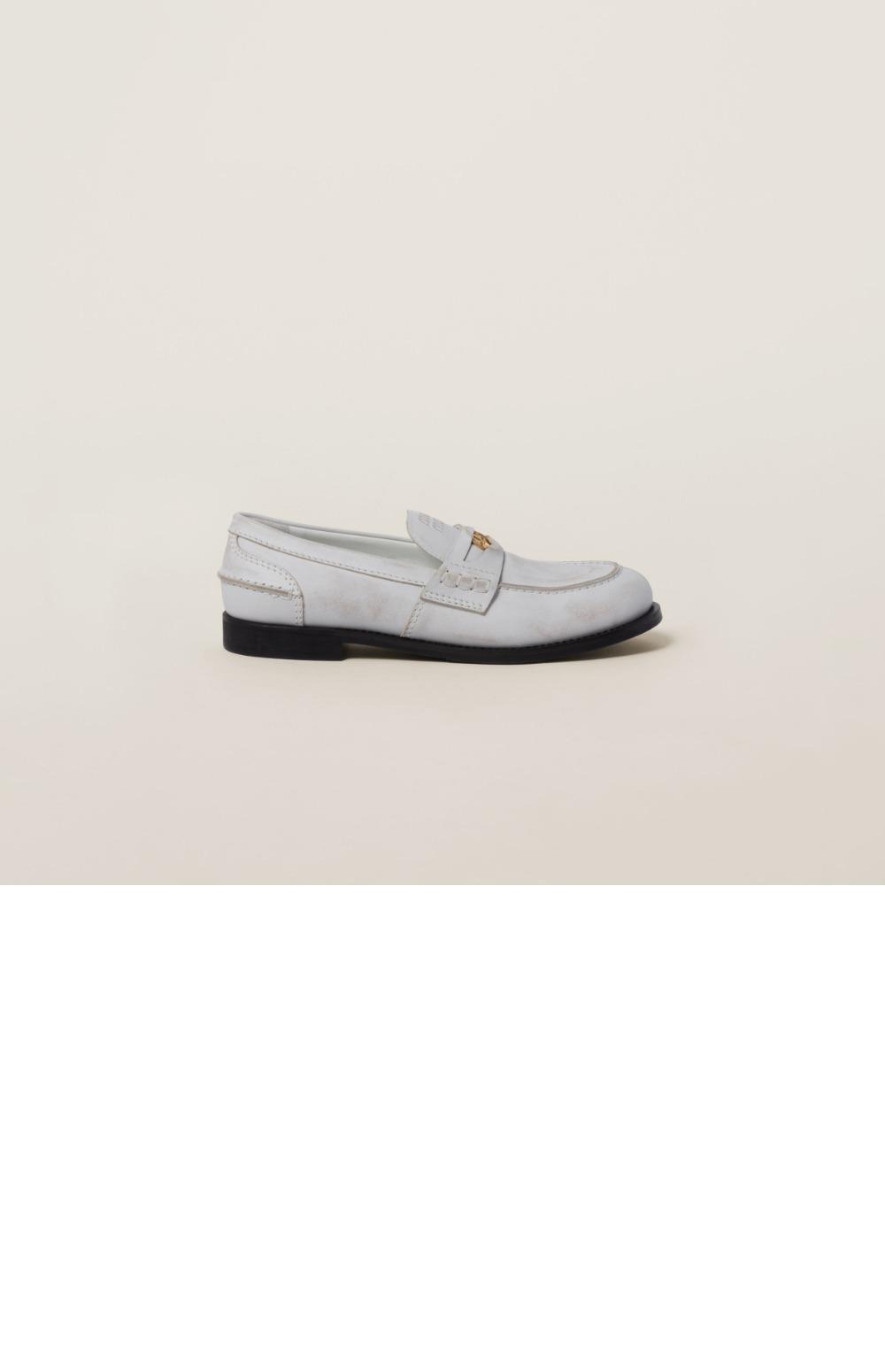 미러급레플리카사이트 | 명품레플리카 전문 쇼핑몰  | 하이퀄 - 빈티지 효과 가죽 페니 로퍼 5D773D &gt; 미우미우