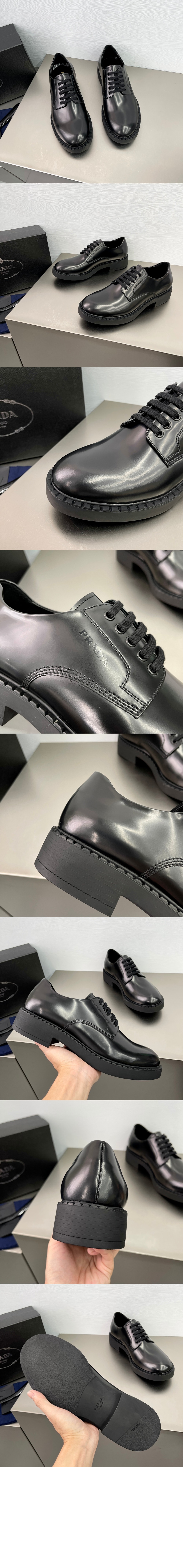 미러급레플리카사이트 | 명품레플리카 전문 쇼핑몰  | 하이퀄 - 브러쉬드 가죽 더비 슈즈 2EG445 &gt; 프라다