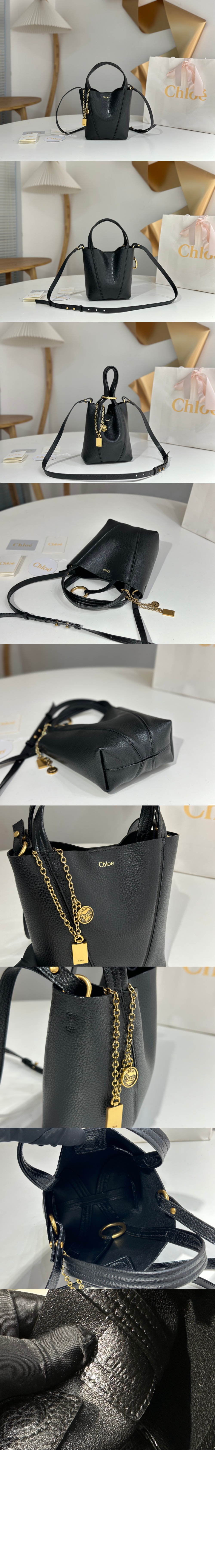 미러급레플리카사이트 | 명품레플리카 전문 쇼핑몰  | 하이퀄 - 그레인드 가죽 스몰 Chloé Spin 토트백 SS812 &gt; 끌로에