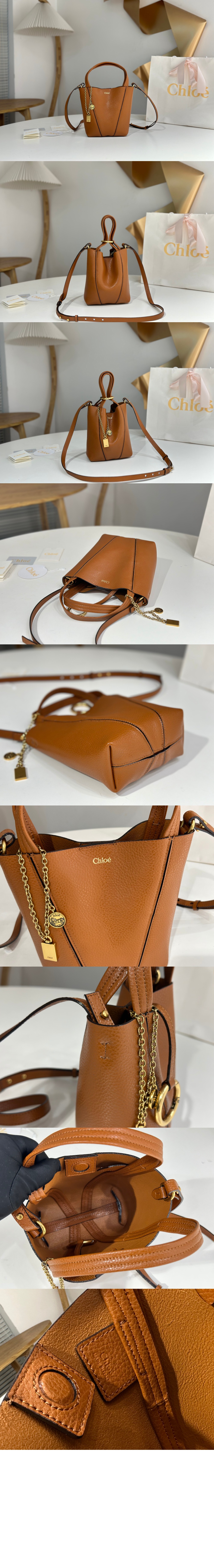 미러급레플리카사이트 | 명품레플리카 전문 쇼핑몰  | 하이퀄 - 그레인드 가죽 스몰 Chloé Spin 토트백 SS812 &gt; 끌로에