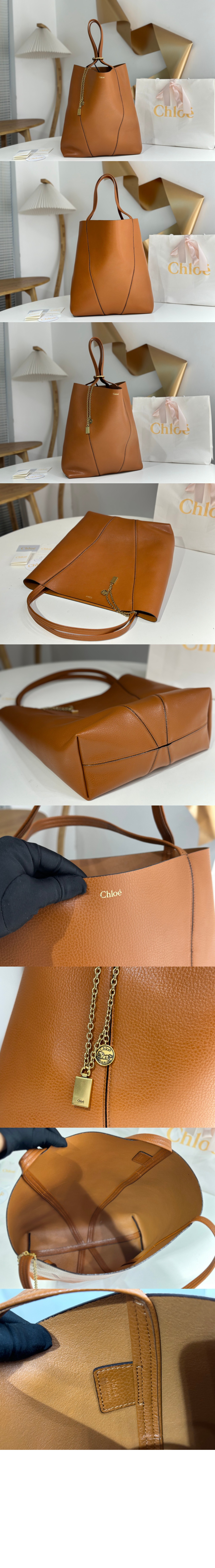 미러급레플리카사이트 | 명품레플리카 전문 쇼핑몰  | 하이퀄 - 그레인드 가죽 라지 Chloé Spin 토트백 SS810 &gt; 끌로에