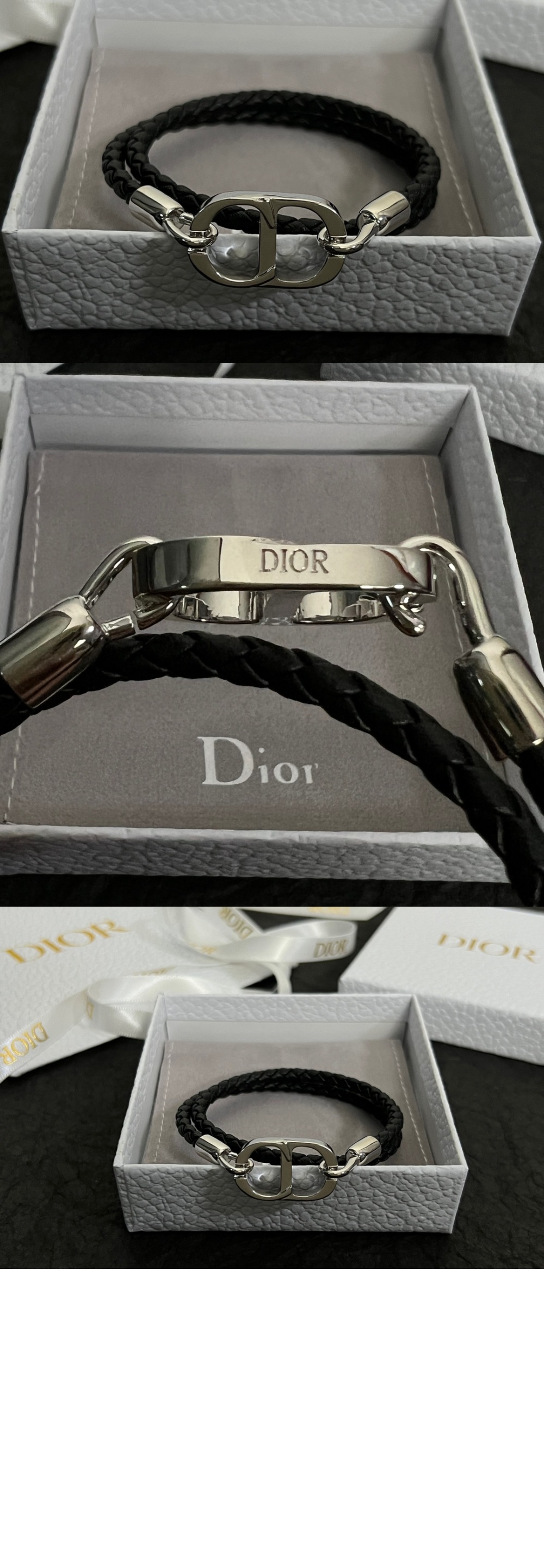 미러급레플리카사이트 | 명품레플리카 전문 쇼핑몰  | 하이퀄 - CD Icon 브레이드 가죽 더블 팔찌  B1973 &gt; 디올