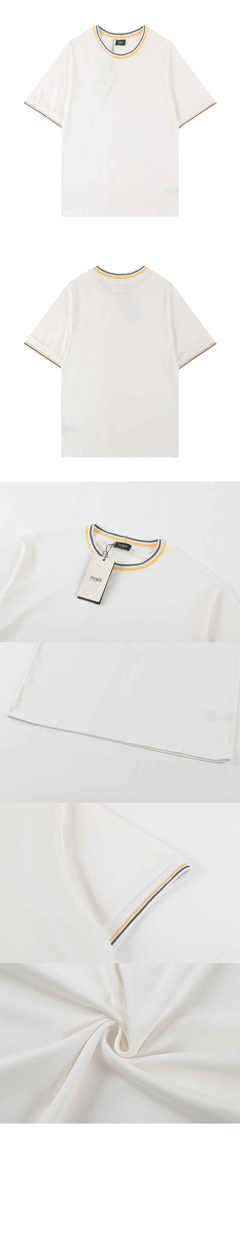 미러급레플리카사이트 | 명품레플리카 전문 쇼핑몰  | 하이퀄 - 콘트라스트 트리밍 로고넥 티셔츠 &gt; 펜디