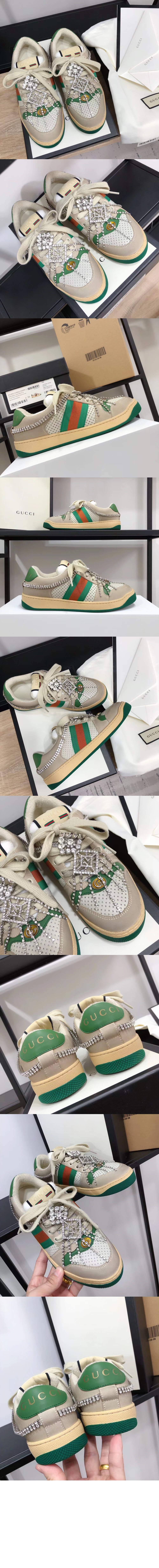 미러급레플리카사이트 | 명품레플리카 전문 쇼핑몰  | 하이퀄 - 크리스탈 러너 여성 스니커즈 스크리너 570903 &gt; 구찌