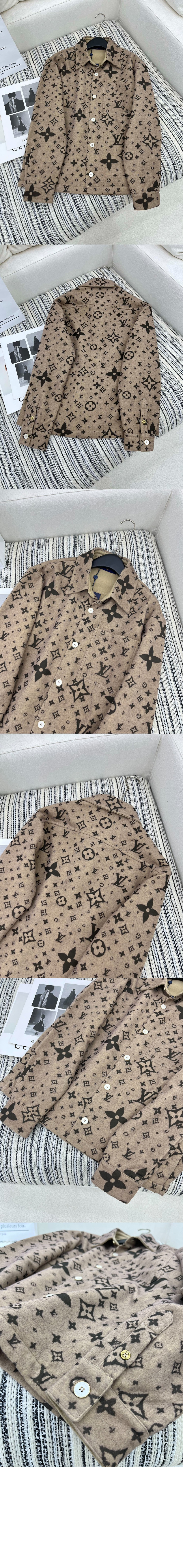 미러급레플리카사이트 | 명품레플리카 전문 쇼핑몰  | 하이퀄 - 모노그램 더블 페이스 울, 실크 앤드 캐시미어 블렌드 오버셔츠 > 루이비통