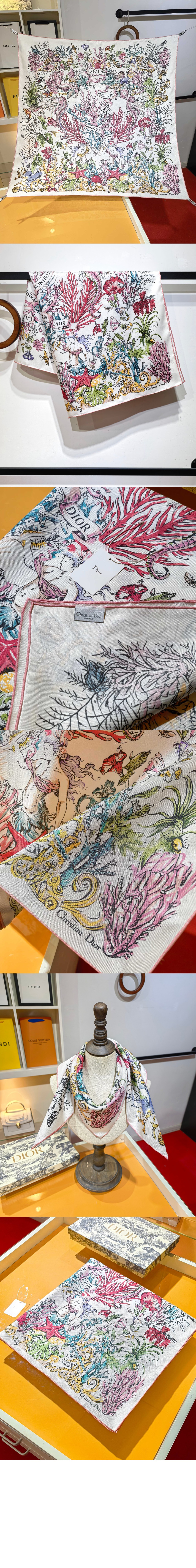 미러급레플리카사이트 | 명품레플리카 전문 쇼핑몰  | 하이퀄 - Cabinet de la Mer 90 스퀘어 스카프 51CAM &gt; 디올