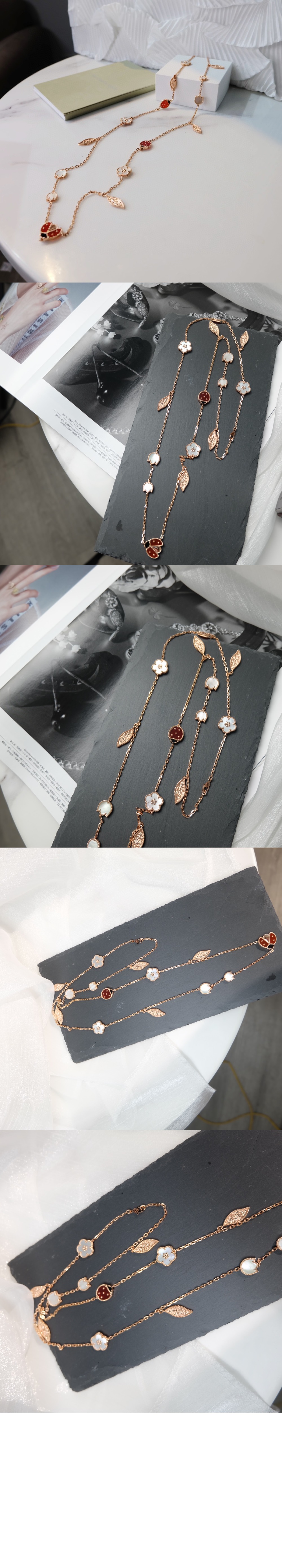 미러급레플리카사이트 | 명품레플리카 전문 쇼핑몰  | 하이퀄 - 럭키 스프링 롱 네크리스 7RT00 &gt; 반클리프