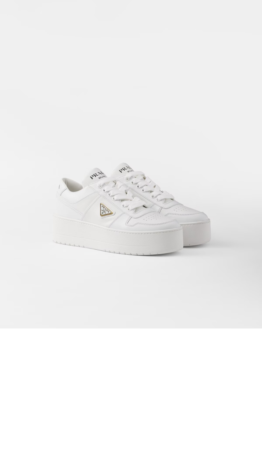 미러급레플리카사이트 | 명품레플리카 전문 쇼핑몰  | 하이퀄 - 다운타운 볼드 레더 스니커즈 1E792M &gt; 프라다