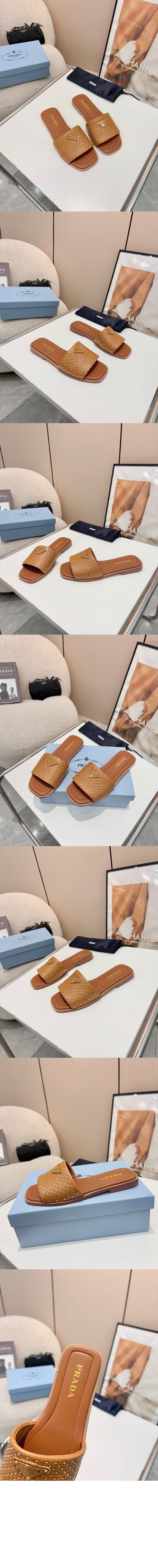 미러급레플리카사이트 | 명품레플리카 전문 쇼핑몰  | 하이퀄 - 나파 가죽 슬라이드 1XX760 &gt; 프라다