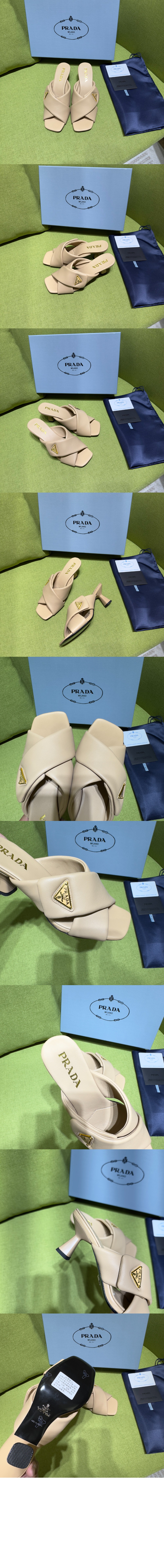 미러급레플리카사이트 | 명품레플리카 전문 쇼핑몰  | 하이퀄 - 패딩 나파 가죽 샌들 1XX754 > 프라다