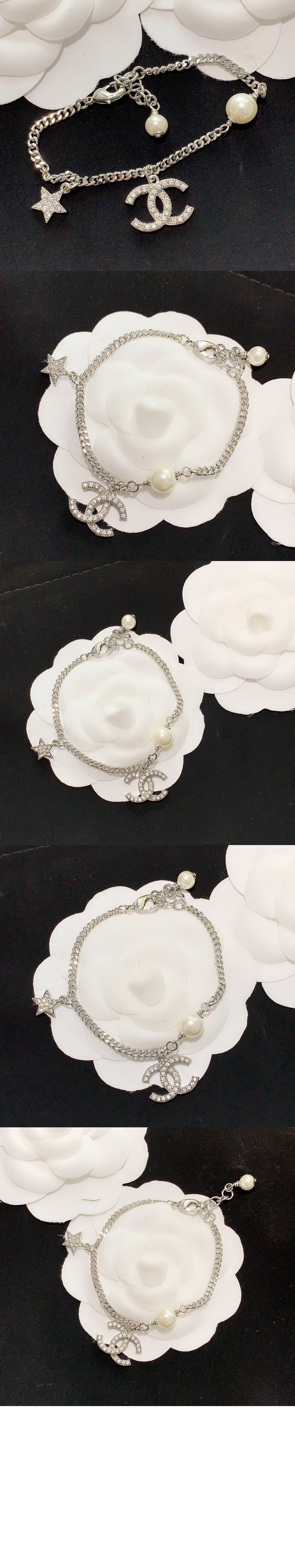 미러급레플리카사이트 | 명품레플리카 전문 쇼핑몰  | 하이퀄 - CC 스타 실버 크리스탈  브레이슬릿  AB3556 &gt; 샤넬