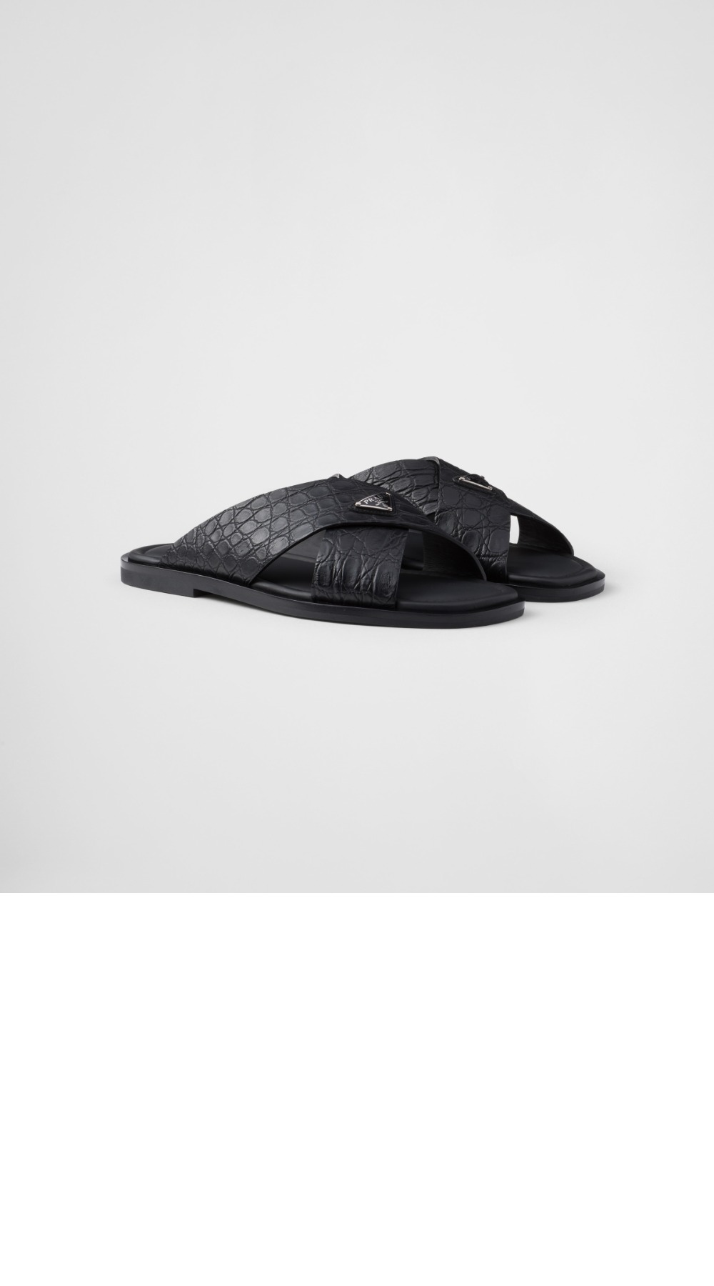 미러급레플리카사이트 | 명품레플리카 전문 쇼핑몰  | 하이퀄 - 악어 가죽 크로스 샌들 2X3081 &gt; 프라다