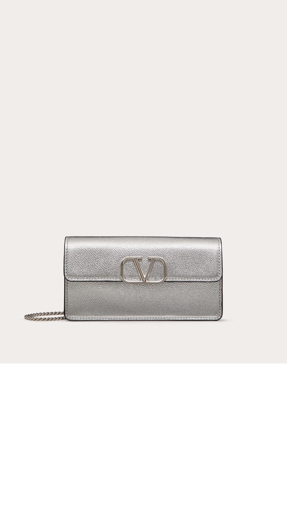 미러급레플리카사이트 | 명품레플리카 전문 쇼핑몰  | 하이퀄 - VLogo 시그니처 메탈릭 그레인 카프스킨 체인 지갑 &gt; 발렌티노