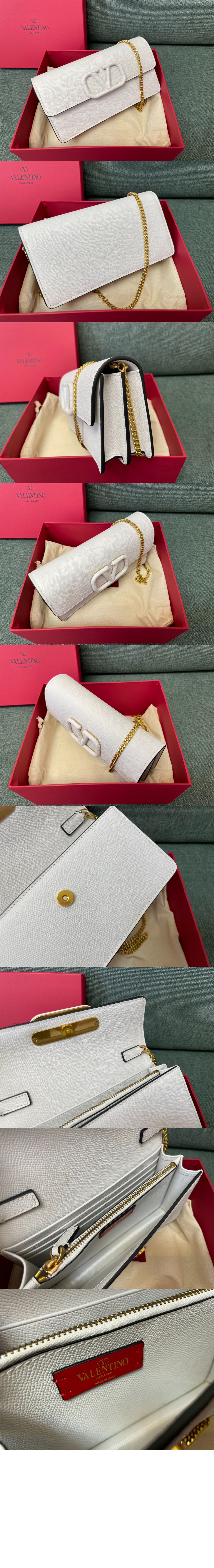 미러급레플리카사이트 | 명품레플리카 전문 쇼핑몰  | 하이퀄 - VLogo 시그니처 메탈릭 그레인 카프스킨 체인 지갑 &gt; 발렌티노