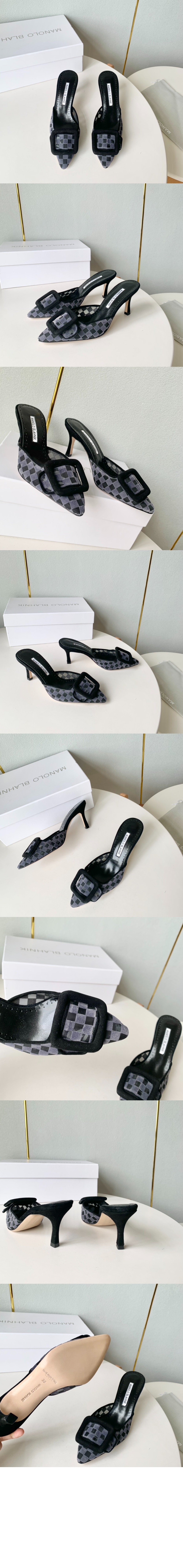 미러급레플리카사이트 | 명품레플리카 전문 쇼핑몰  | 하이퀄 - 체크무늬 메시 뮬 &gt; 마놀로블라닉