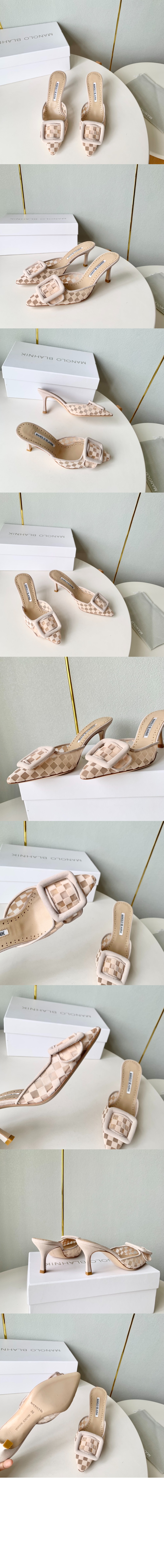 미러급레플리카사이트 | 명품레플리카 전문 쇼핑몰  | 하이퀄 - 체크무늬 메시 뮬 &gt; 마놀로블라닉