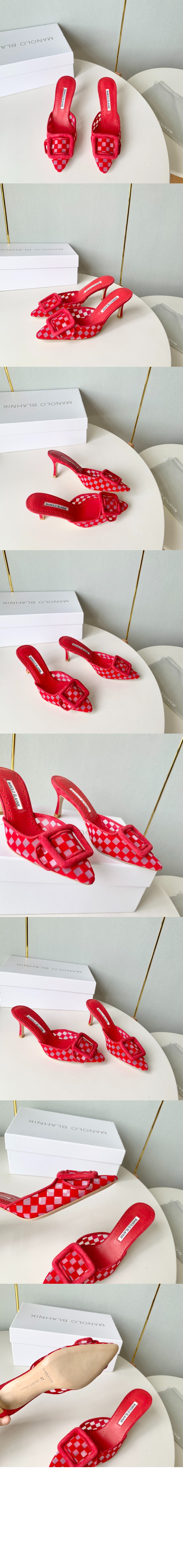 미러급레플리카사이트 | 명품레플리카 전문 쇼핑몰  | 하이퀄 - 체크무늬 메시 뮬 &gt; 마놀로블라닉