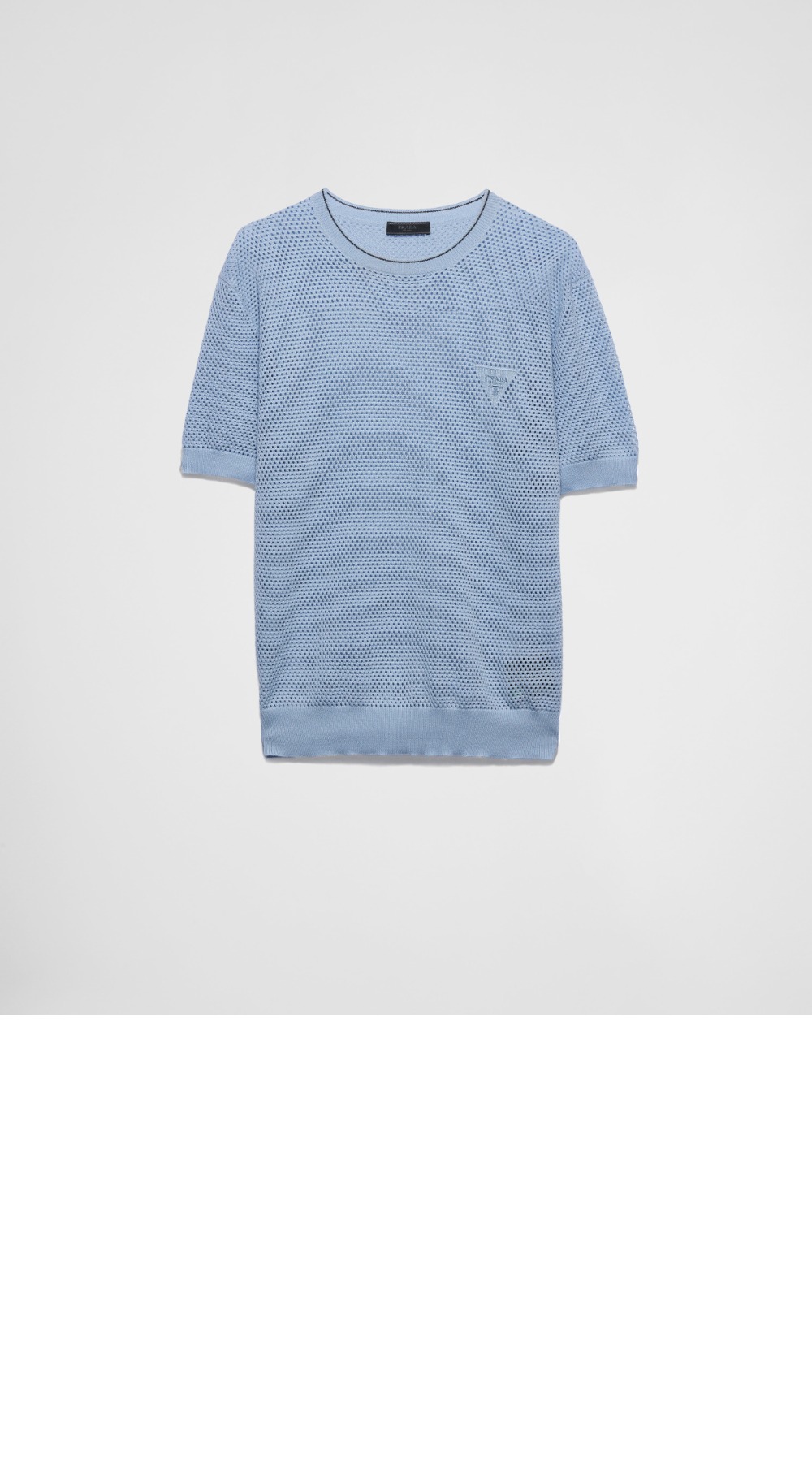 미러급레플리카사이트 | 명품레플리카 전문 쇼핑몰  | 하이퀄 - 쇼트 슬리브 실크 및 코튼 스웨터 &gt; 프라다