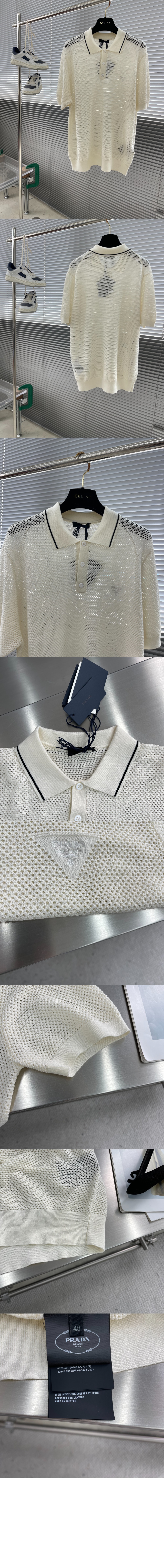 미러급레플리카사이트 | 명품레플리카 전문 쇼핑몰  | 하이퀄 - 실크 앤 코튼 폴로 셔츠 &gt; 프라다