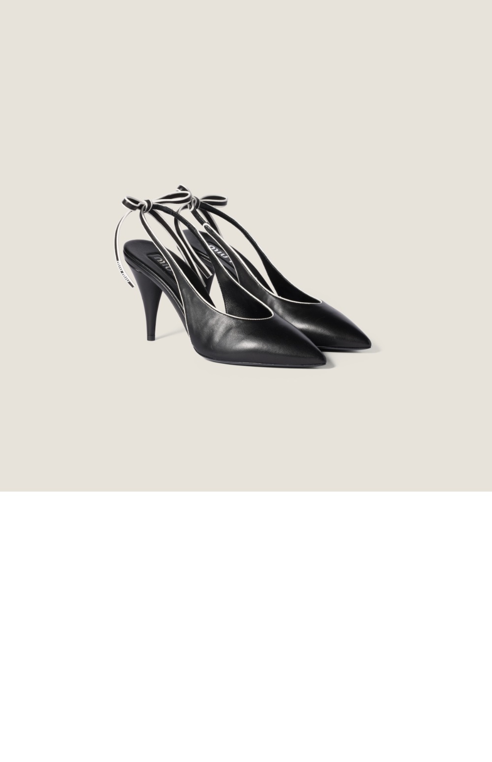 미러급레플리카사이트 | 명품레플리카 전문 쇼핑몰  | 하이퀄 - 나파 레더 슬링백 펌프스 5I430E > 미우미우