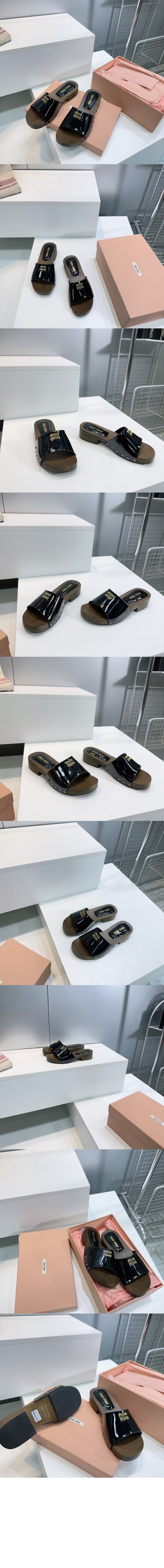 미러급레플리카사이트 | 명품레플리카 전문 쇼핑몰  | 하이퀄 - 페이턴트 가죽 클로그 5Z425E &gt; 미우미우