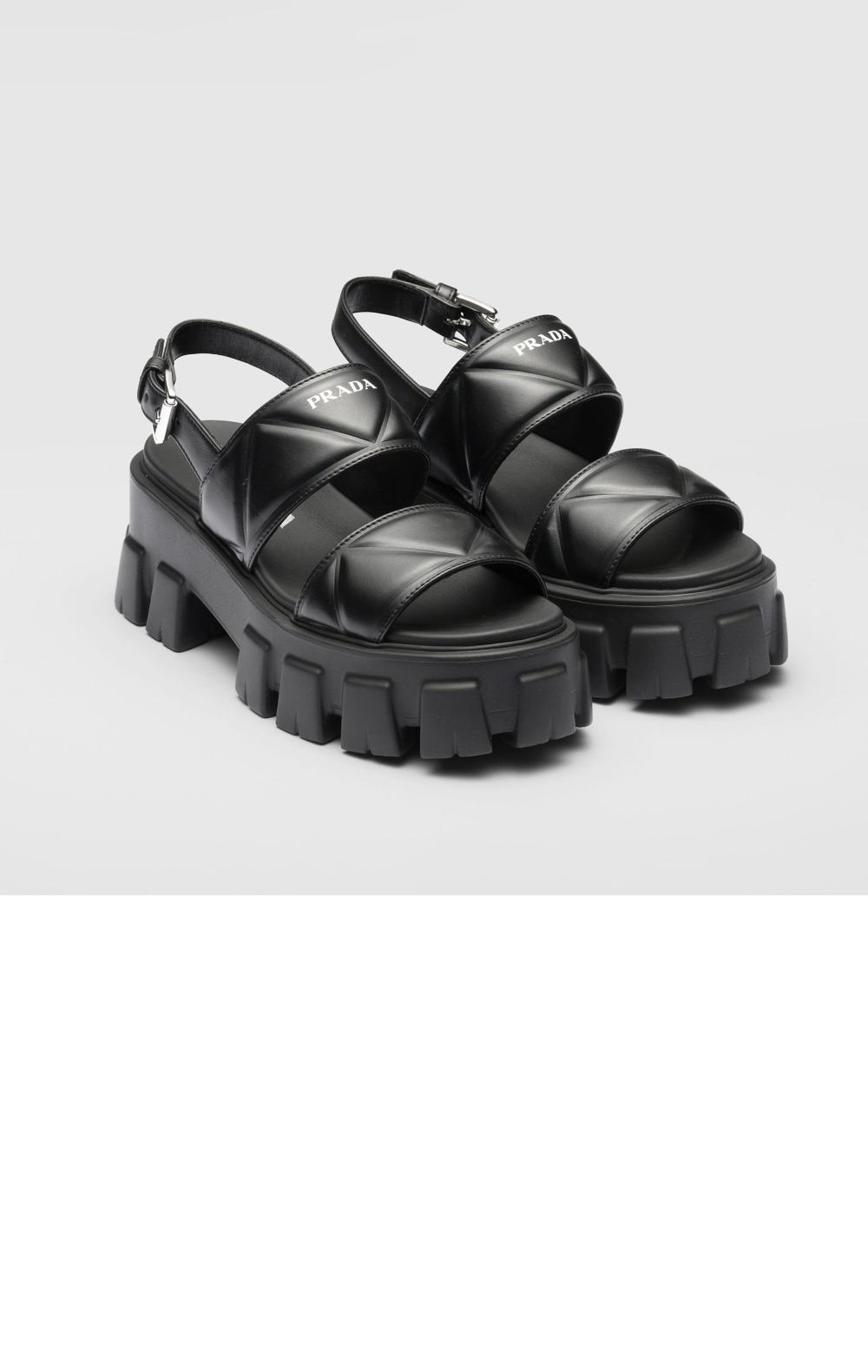 미러급레플리카사이트 | 명품레플리카 전문 쇼핑몰  | 하이퀄 - 모놀리스 레더 스트랩 통굽 샌들 1X040N &gt; 프라다