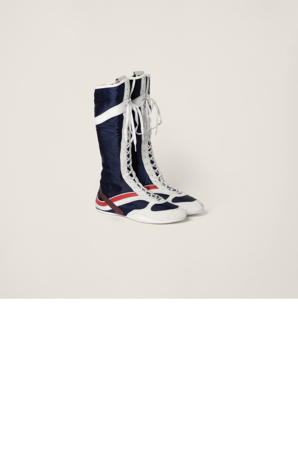 미러급레플리카사이트 | 명품레플리카 전문 쇼핑몰  | 하이퀄 - 김나지움 기능성 소재 및 스웨이드 복서 부츠 5W429E > 미우미우