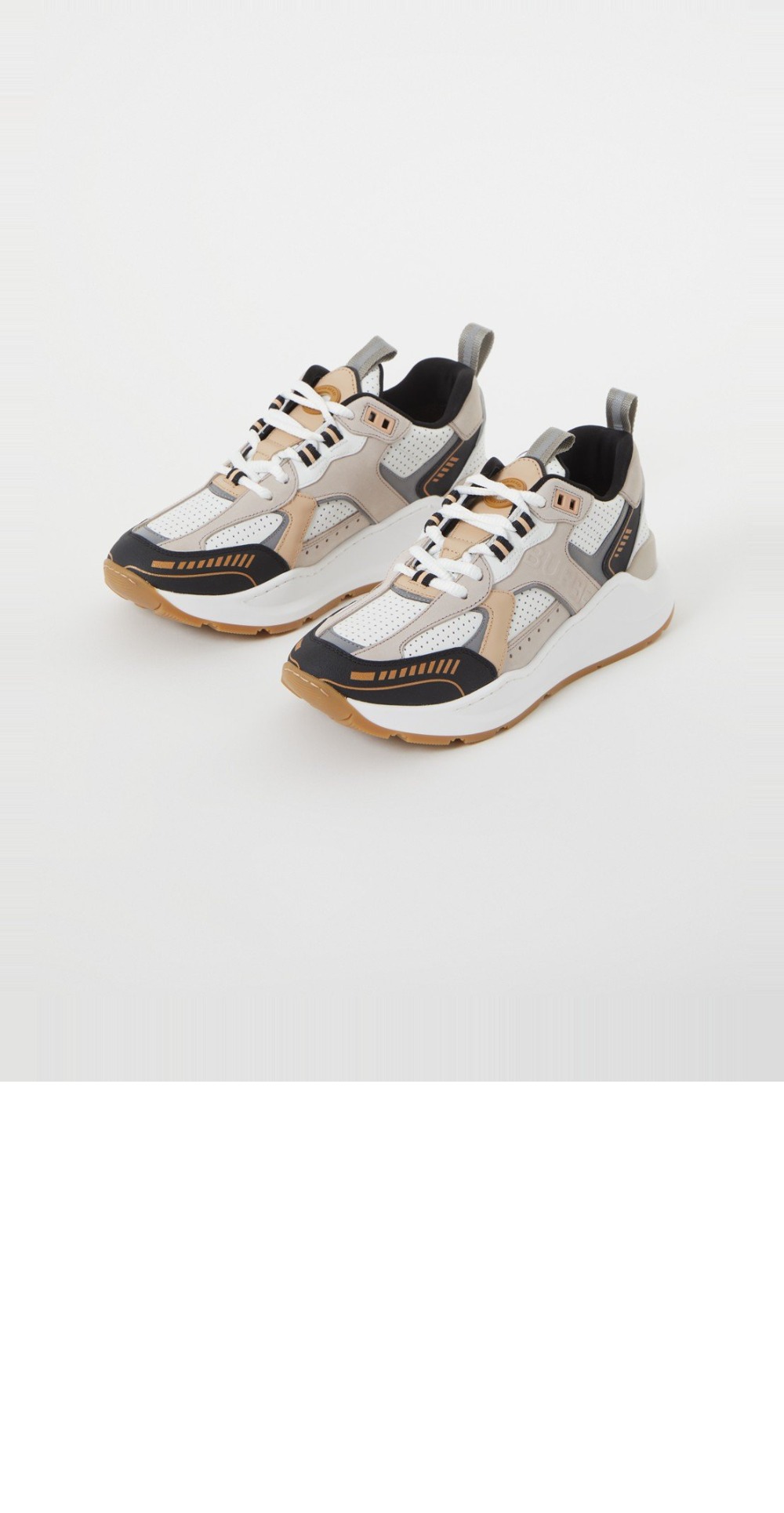 미러급레플리카사이트 | 명품레플리카 전문 쇼핑몰  | 하이퀄 - 로고 엠보싱 레더 나일론 스니커즈 80657371 > 버버리