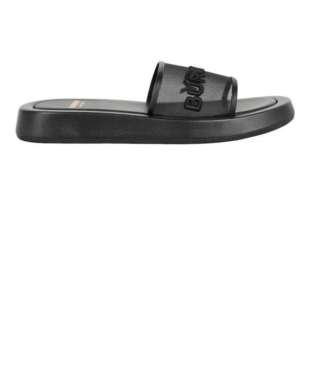 미러급레플리카사이트 | 명품레플리카 전문 쇼핑몰  | 하이퀄 - 엠브로이드 로고 메쉬 앤 래더 슬라이드 80392501 &gt; 버버리