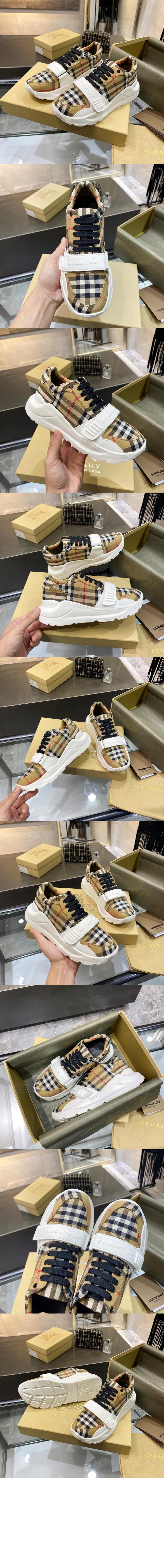미러급레플리카사이트 | 명품레플리카 전문 쇼핑몰  | 하이퀄 - 체크 레더 스니커즈 80505091 > 버버리