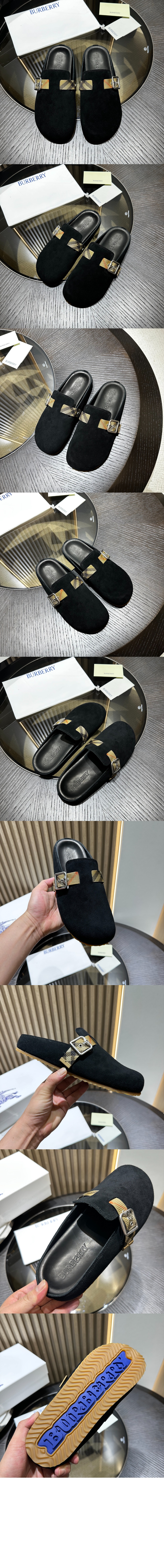 미러급레플리카사이트 | 명품레플리카 전문 쇼핑몰  | 하이퀄 - 체크 스웨이드 어친 클로그 81133941 &gt; 버버리