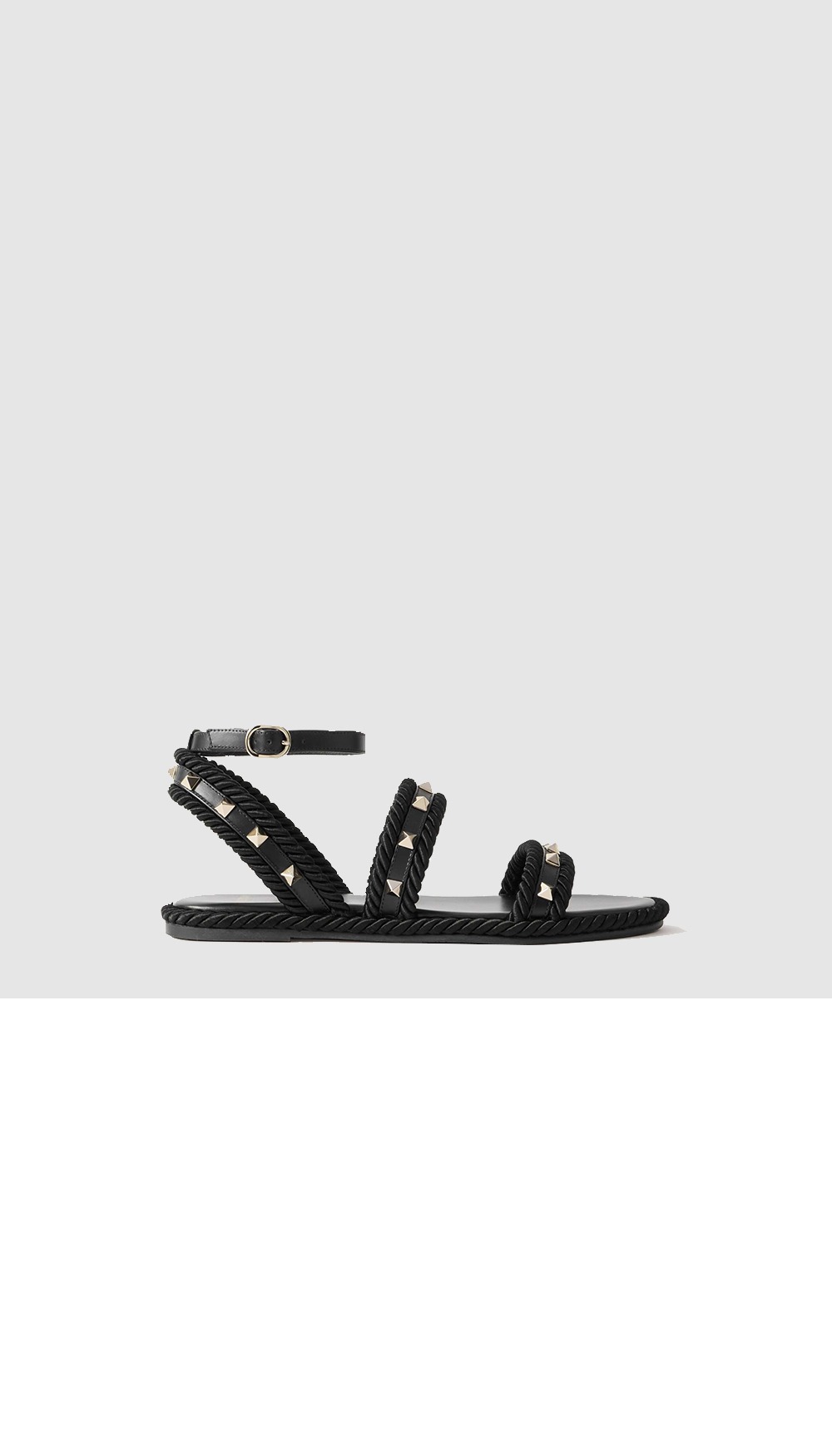 미러급레플리카사이트 | 명품레플리카 전문 쇼핑몰  | 하이퀄 - 트리밍 스터드 가죽 샌들 &gt; 발렌티노