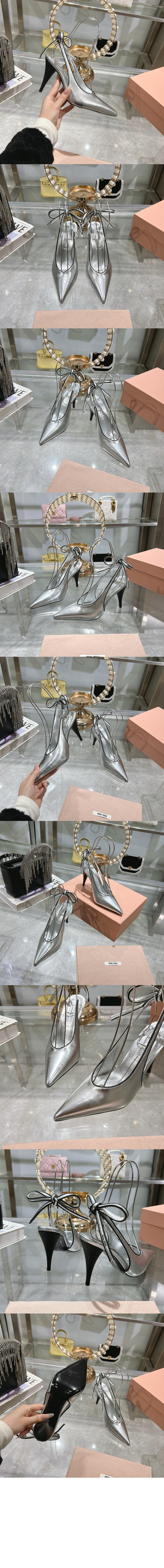 미러급레플리카사이트 | 명품레플리카 전문 쇼핑몰  | 하이퀄 - 나파 가죽 슬링백 펌프스 5I430E &gt; 미우미우