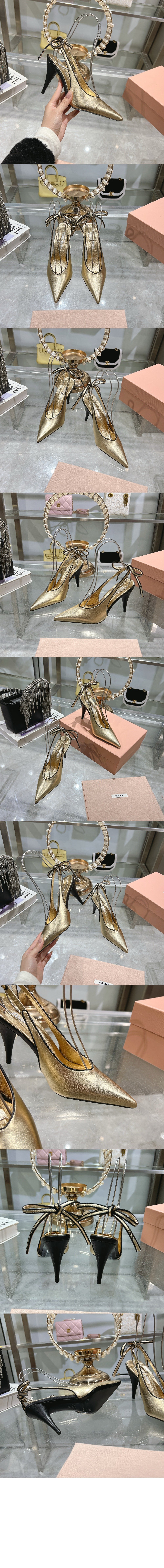 미러급레플리카사이트 | 명품레플리카 전문 쇼핑몰  | 하이퀄 - 나파 가죽 슬링백 펌프스 5I430E &gt; 미우미우