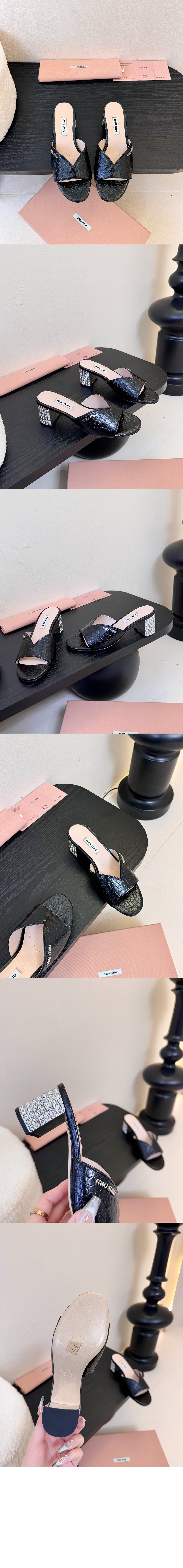 미러급레플리카사이트 | 명품레플리카 전문 쇼핑몰  | 하이퀄 - 악어 무늬 가죽 샌들 5XX477 &gt; 미우미우