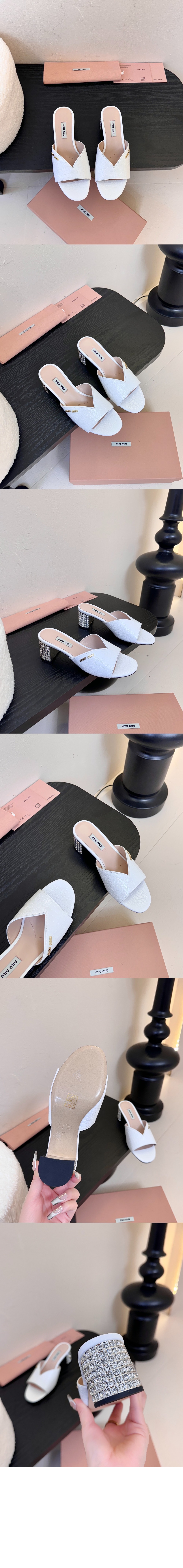 미러급레플리카사이트 | 명품레플리카 전문 쇼핑몰  | 하이퀄 - 악어 무늬 가죽 샌들 5XX477 &gt; 미우미우