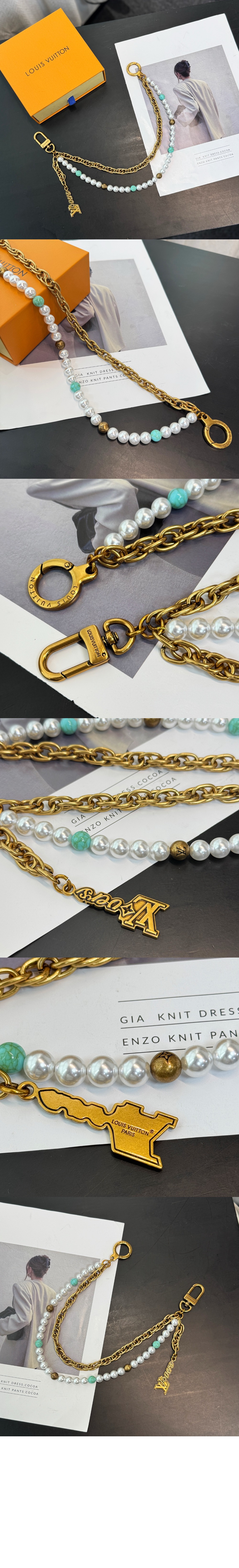 미러급레플리카사이트 | 명품레플리카 전문 쇼핑몰  | 하이퀄 - 펄 (Pearls) 체인 벨트 & 백 참 M02097 &gt; 루이비통