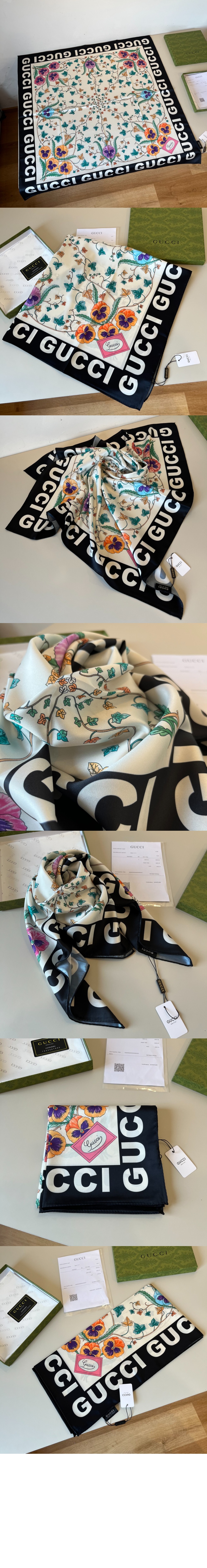 미러급레플리카사이트 | 명품레플리카 전문 쇼핑몰  | 하이퀄 - 플라워 프린트 실크 스카프 743876 &gt; 구찌