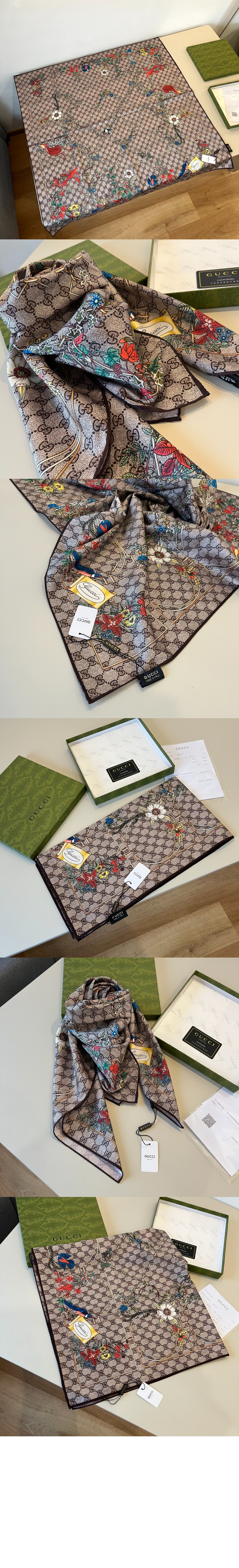 미러급레플리카사이트 | 명품레플리카 전문 쇼핑몰  | 하이퀄 - 프린트 실크 트윌 까레 777066 &gt; 구찌