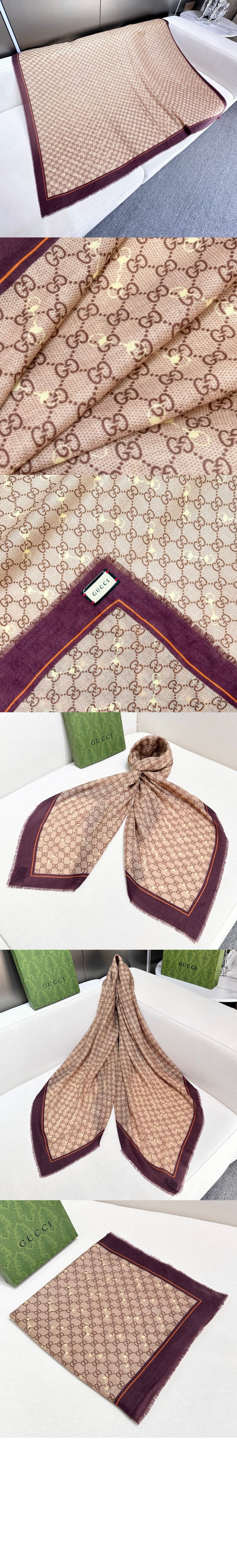 미러급레플리카사이트 | 명품레플리카 전문 쇼핑몰  | 하이퀄 - GG 프린트 홀스빗 실크 숄 662577 > 구찌