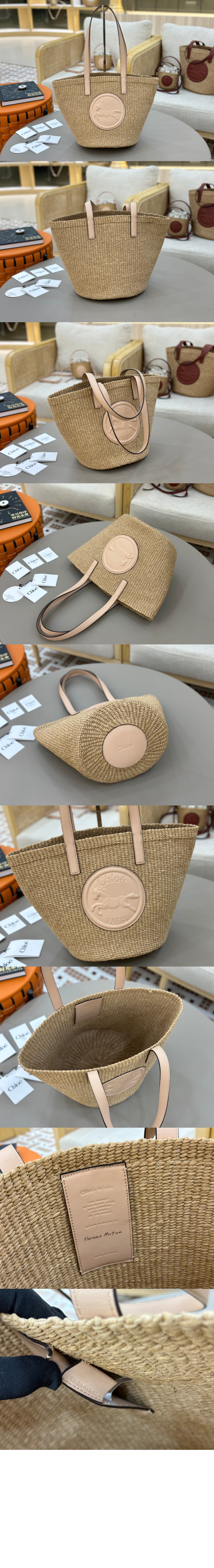 미러급레플리카사이트 | 명품레플리카 전문 쇼핑몰  | 하이퀄 - 천연 섬유 소재의 라지 Horse Medal 바스켓 SS591 > 끌로에