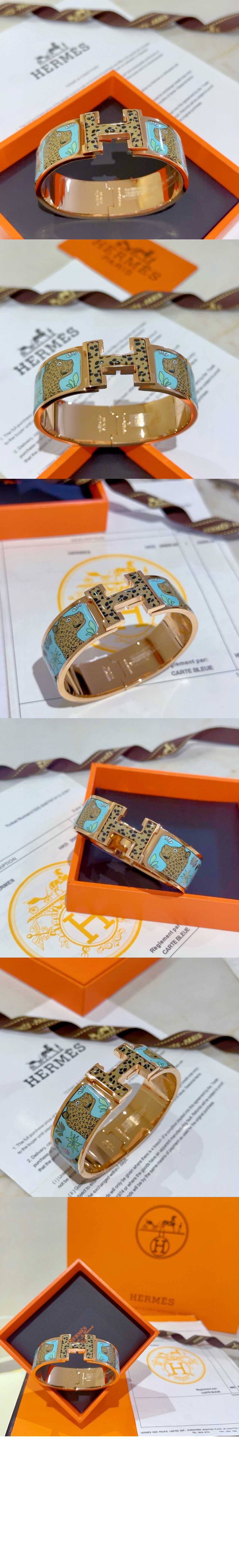 미러급레플리카사이트 | 명품레플리카 전문 쇼핑몰  | 하이퀄 - Clic Clac H Les Leopards 팔찌 &gt; 에르메스