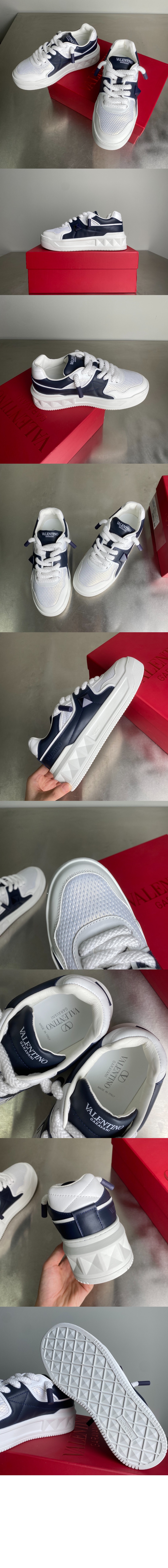 미러급레플리카사이트 | 명품레플리카 전문 쇼핑몰  | 하이퀄 - 퍼포레이티드 나파 가죽 로우탑 원 스터드 XL 스니커즈 &gt; 발렌티노
