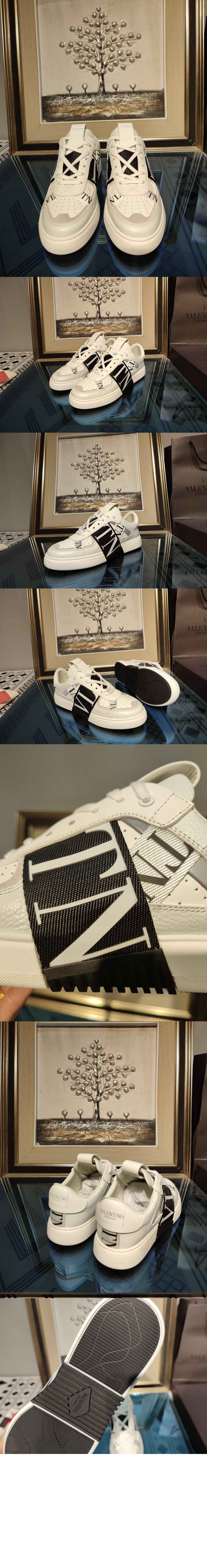 미러급레플리카사이트 | 명품레플리카 전문 쇼핑몰  | 하이퀄 - 송아지 가죽 패브릭 밴드 VL7N 로우탑 스니커즈 &gt; 발렌티노