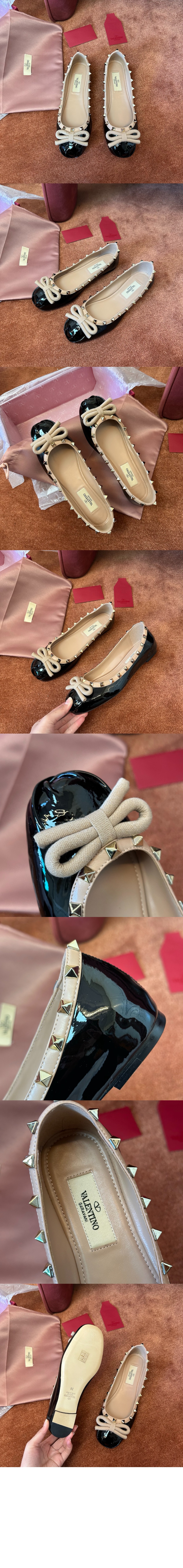 미러급레플리카사이트 | 명품레플리카 전문 쇼핑몰  | 하이퀄 - 락스터드 페이턴트 가죽 발레리나 &gt; 발렌티노