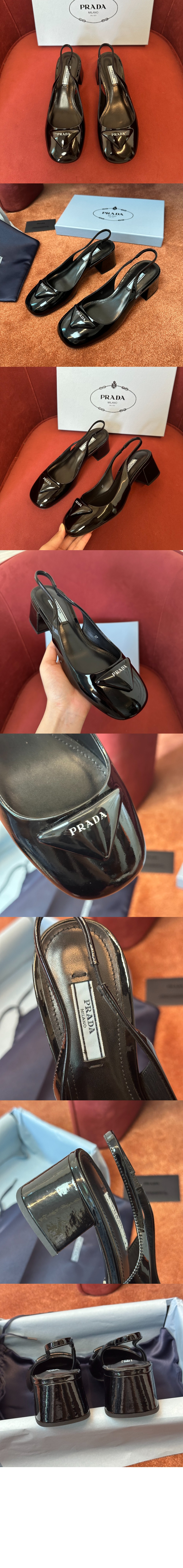 미러급레플리카사이트 | 명품레플리카 전문 쇼핑몰  | 하이퀄 - 페이턴트 로고 슬링백 1I767M &gt; 프라다