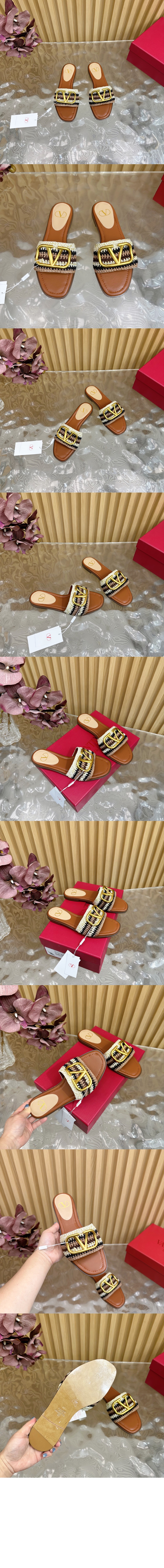 미러급레플리카사이트 | 명품레플리카 전문 쇼핑몰  | 하이퀄 - 브이로고 시그니처 크로셰 자수 슬라이드 샌들 &gt; 발렌티노